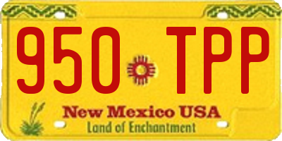 NM license plate 950TPP