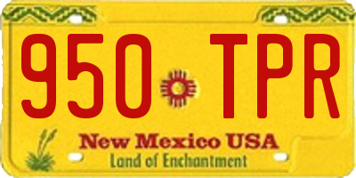 NM license plate 950TPR