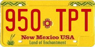 NM license plate 950TPT