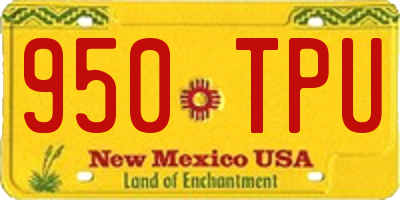 NM license plate 950TPU