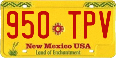 NM license plate 950TPV