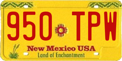 NM license plate 950TPW