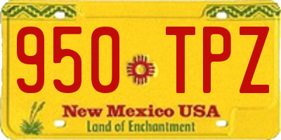 NM license plate 950TPZ