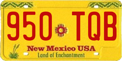 NM license plate 950TQB