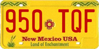 NM license plate 950TQF