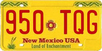 NM license plate 950TQG