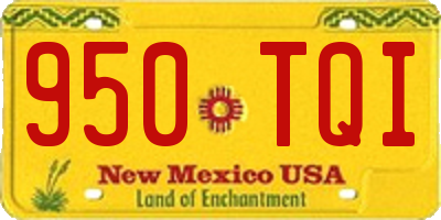 NM license plate 950TQI