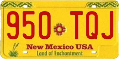 NM license plate 950TQJ