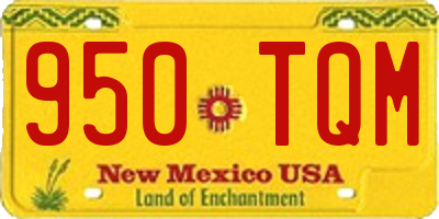 NM license plate 950TQM