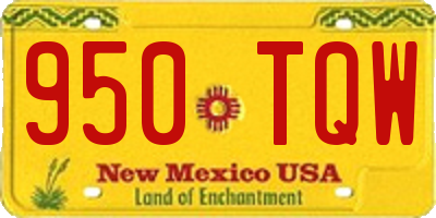 NM license plate 950TQW