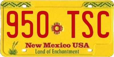 NM license plate 950TSC
