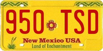 NM license plate 950TSD