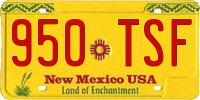 NM license plate 950TSF