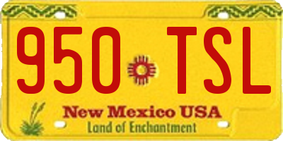 NM license plate 950TSL