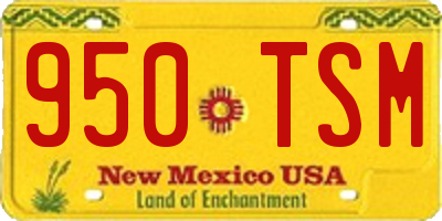 NM license plate 950TSM
