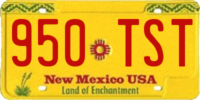 NM license plate 950TST