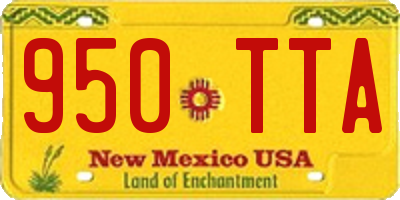NM license plate 950TTA