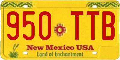 NM license plate 950TTB