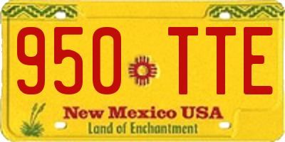 NM license plate 950TTE