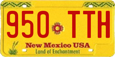NM license plate 950TTH