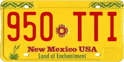 NM license plate 950TTI