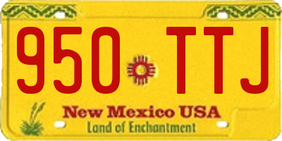 NM license plate 950TTJ