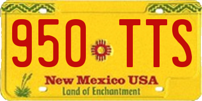 NM license plate 950TTS