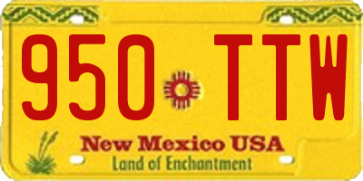NM license plate 950TTW