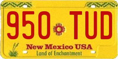 NM license plate 950TUD