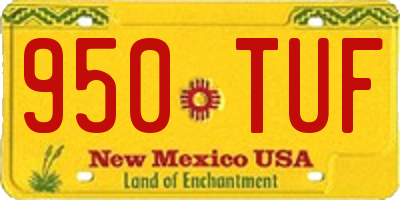 NM license plate 950TUF