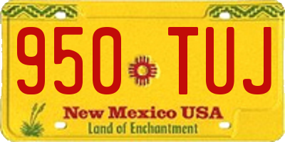 NM license plate 950TUJ