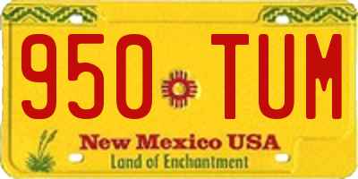 NM license plate 950TUM