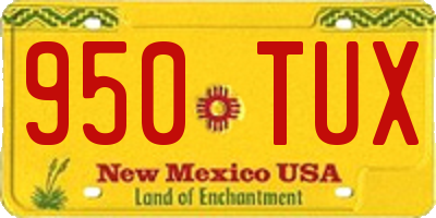 NM license plate 950TUX