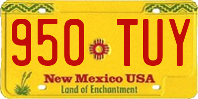 NM license plate 950TUY