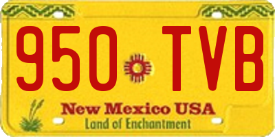 NM license plate 950TVB