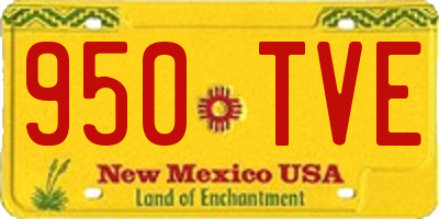 NM license plate 950TVE
