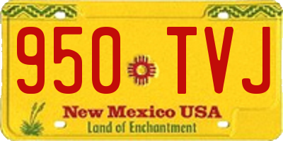 NM license plate 950TVJ