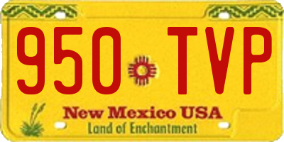 NM license plate 950TVP