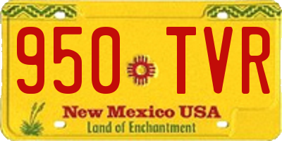 NM license plate 950TVR