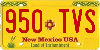 NM license plate 950TVS