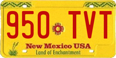 NM license plate 950TVT