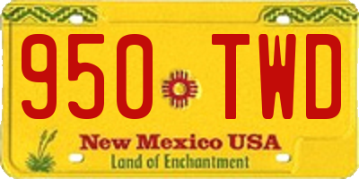 NM license plate 950TWD