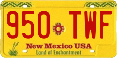 NM license plate 950TWF