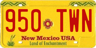 NM license plate 950TWN