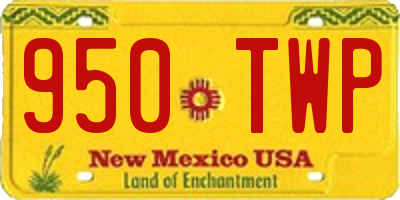 NM license plate 950TWP