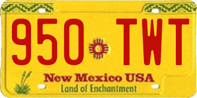 NM license plate 950TWT