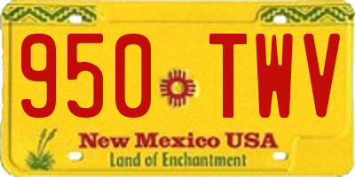 NM license plate 950TWV