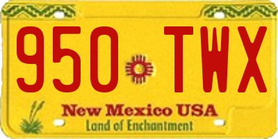 NM license plate 950TWX