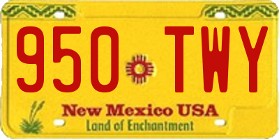 NM license plate 950TWY