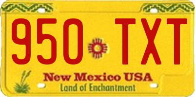 NM license plate 950TXT